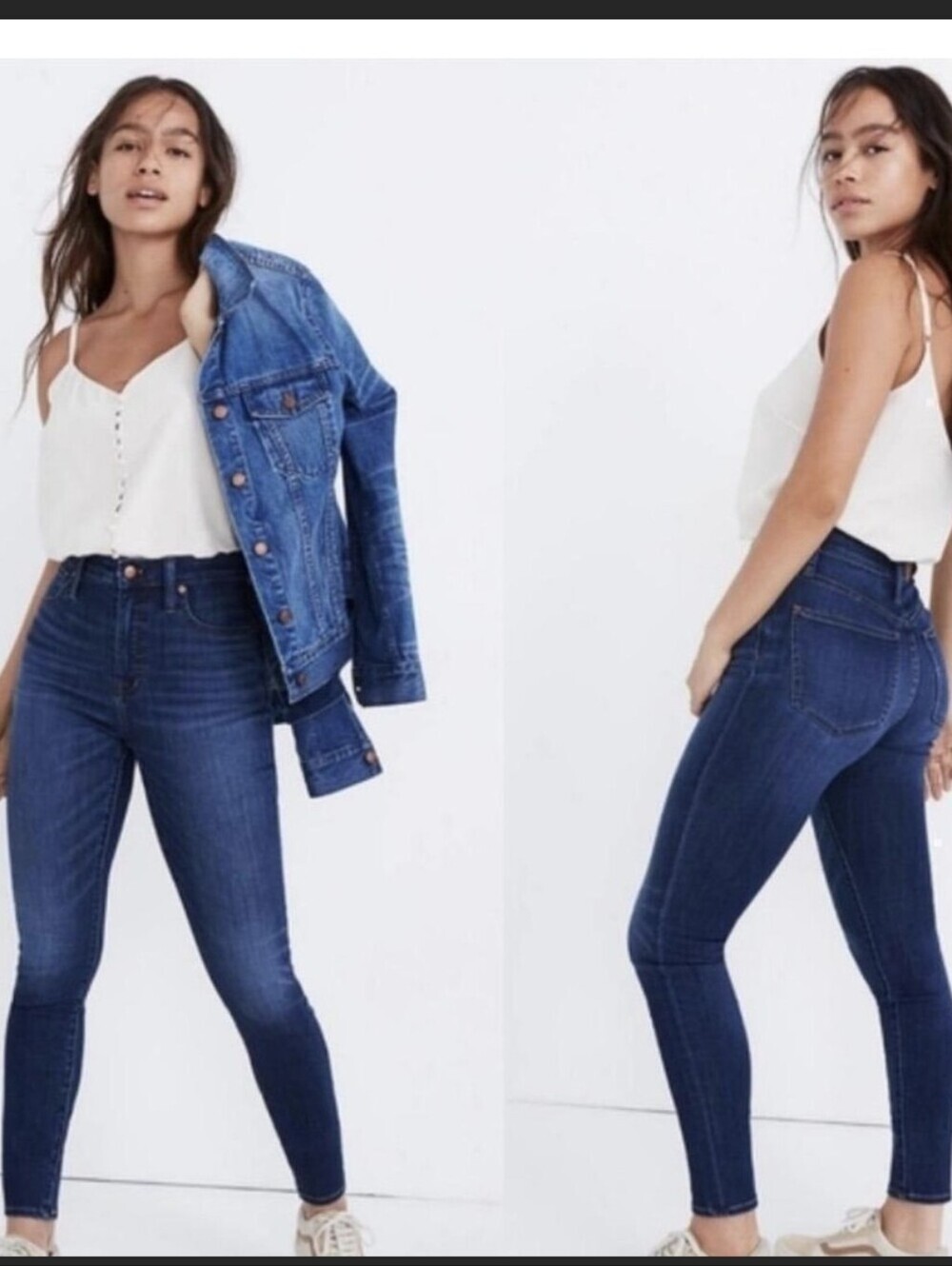 Madewell Curvy 9" High-Rise Skinny Jeans Stretchy Sz 32 Good Condition